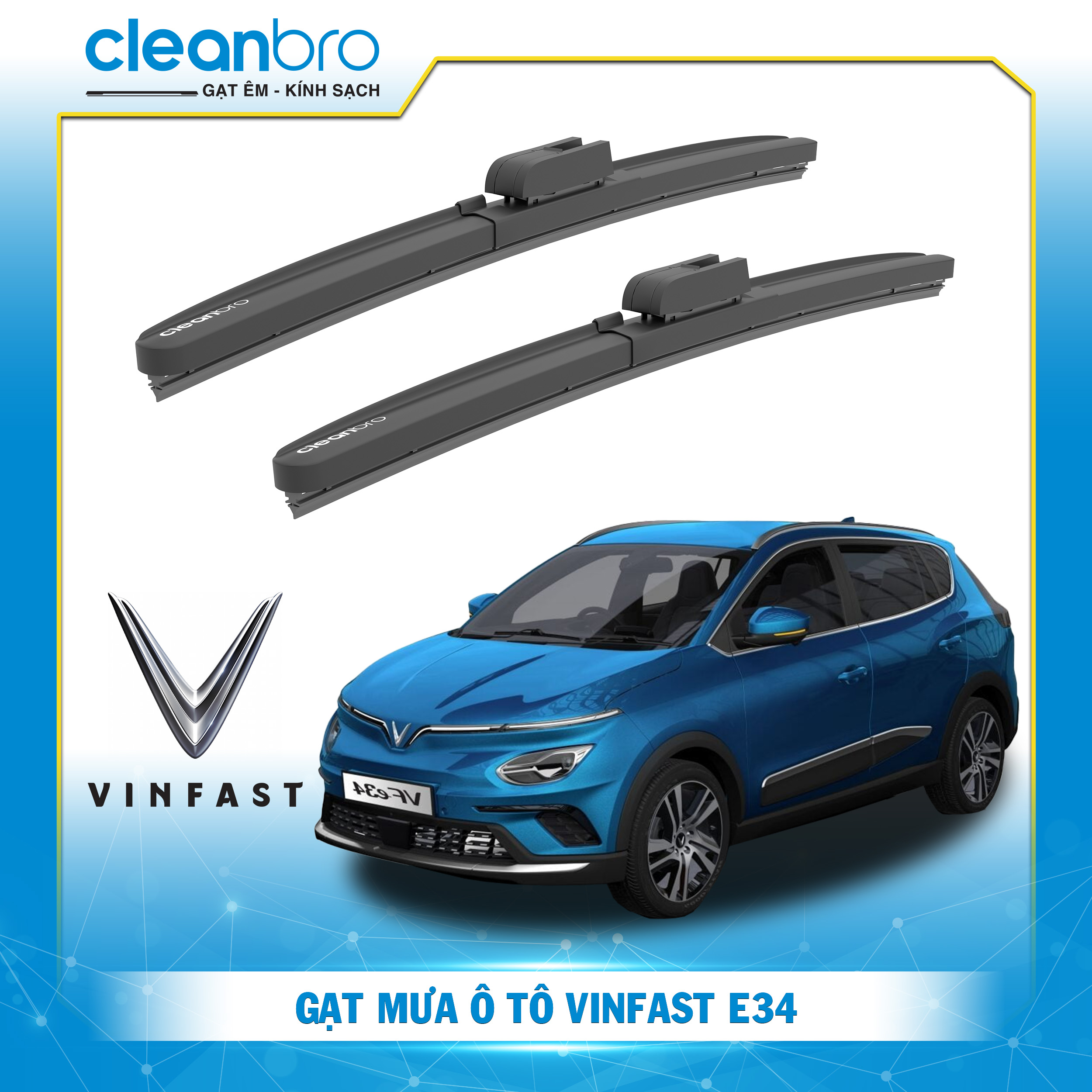 Gạt mưa ô tô hiệu ứng lá sen Vinfast E34